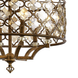 Indie 60cm Round 6 Light Crystal Chandelier - Mocha