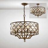 Indie 60cm Round 6 Light Crystal Chandelier - Mocha
