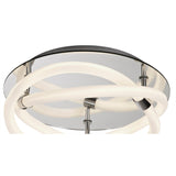 Infinity II LED Mirror Semi-Flush Ceiling Light 3000K 30W - Chrome