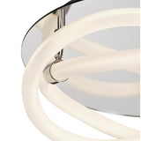 Infinity II LED Mirror Semi-Flush Ceiling Light 3000K 30W - Chrome