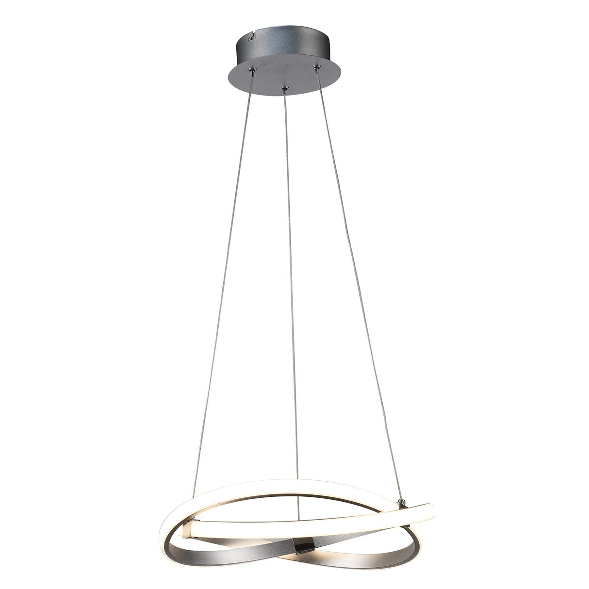 Infinity 38cm LED Suspension Light - Chrome & White