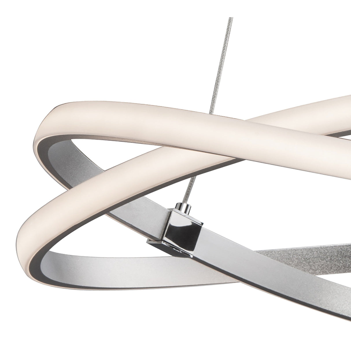 Infinity 51cm Dimmable LED Suspension Light - Chrome & White