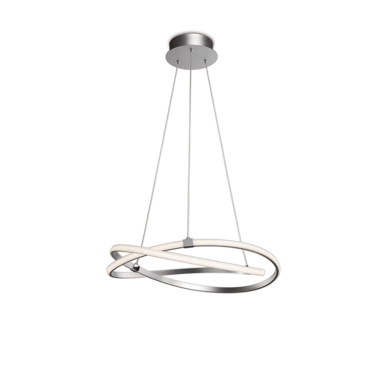 Infinity 51cm Dimmable LED Suspension Light - Chrome & White