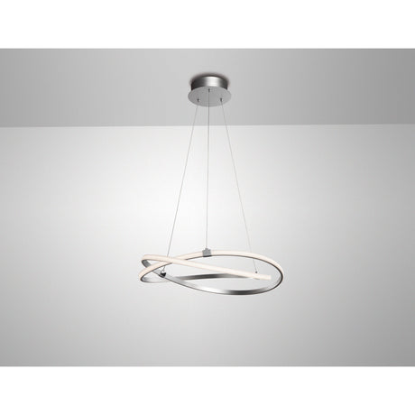 Infinity 51cm Dimmable LED Suspension Light - Chrome & White