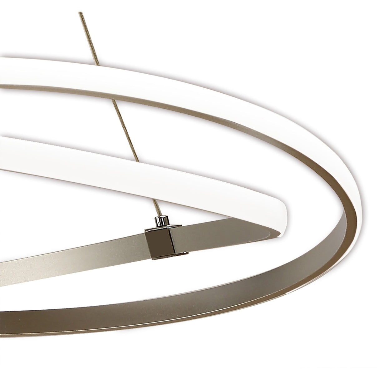Infinity 71cm Dimmable LED Suspension Light - Chrome & White
