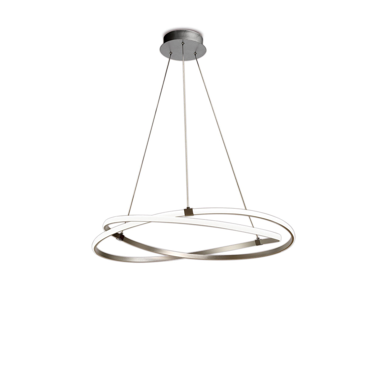 Infinity 71cm Dimmable LED Suspension Light - Chrome & White