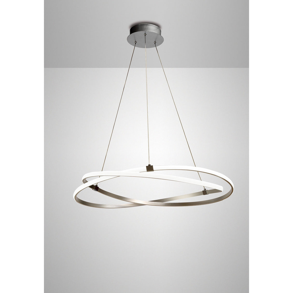 Infinity 71cm Dimmable LED Suspension Light - Chrome & White