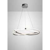 Infinity 71cm Dimmable LED Suspension Light - Chrome & White