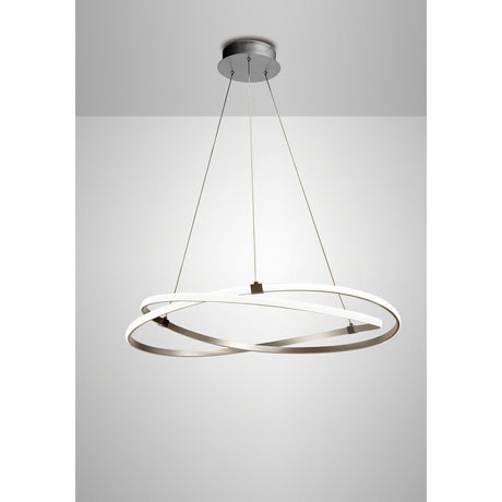 Infinity 71cm Dimmable LED Suspension Light - Chrome & White