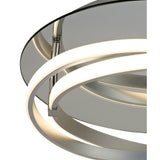 Infinity Dimmable LED Semi-Flush Ceiling Light 3000K 30W - Chrome