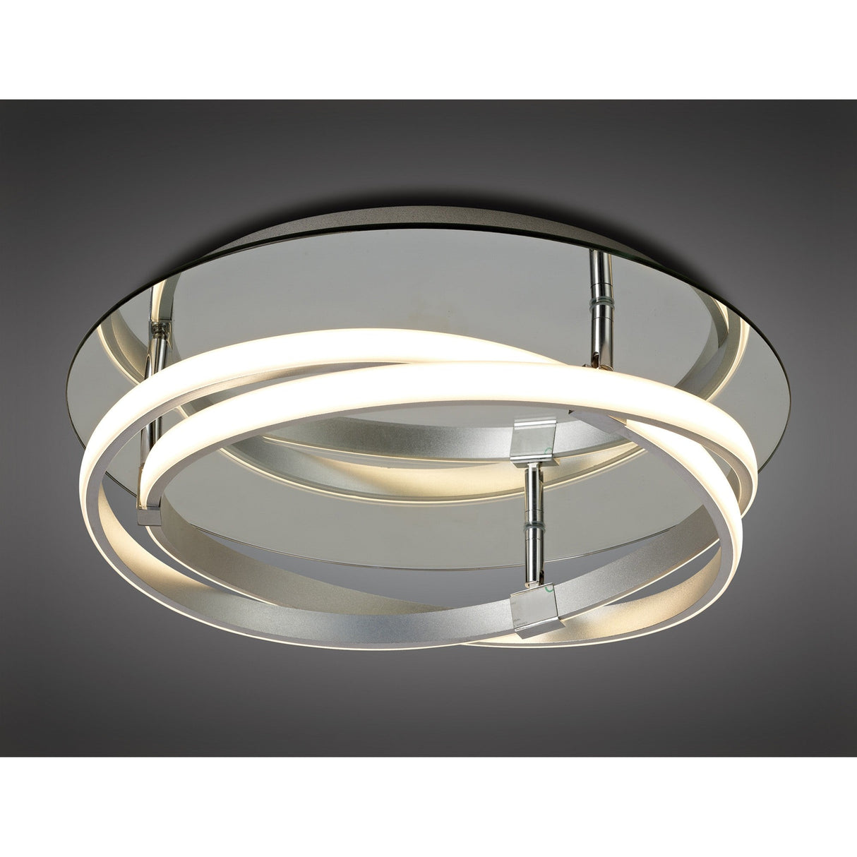 Infinity Dimmable LED Semi-Flush Ceiling Light 3000K 30W - Chrome