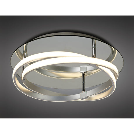 Infinity Dimmable LED Semi-Flush Ceiling Light 3000K 30W - Chrome