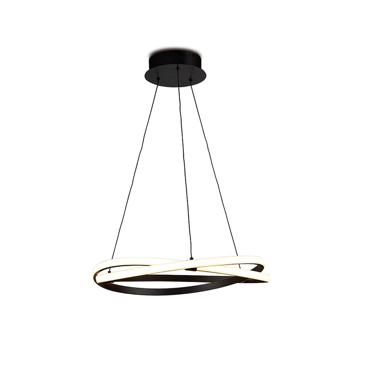 Infinity 51cm Dimmable LED Suspension Light - Brown & White