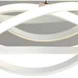 Infinity Blanco LED Mirror Semi-Flush Ceiling Light 4000K 30W - White