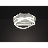Infinity Blanco LED Mirror Semi-Flush Ceiling Light 4000K 30W - White