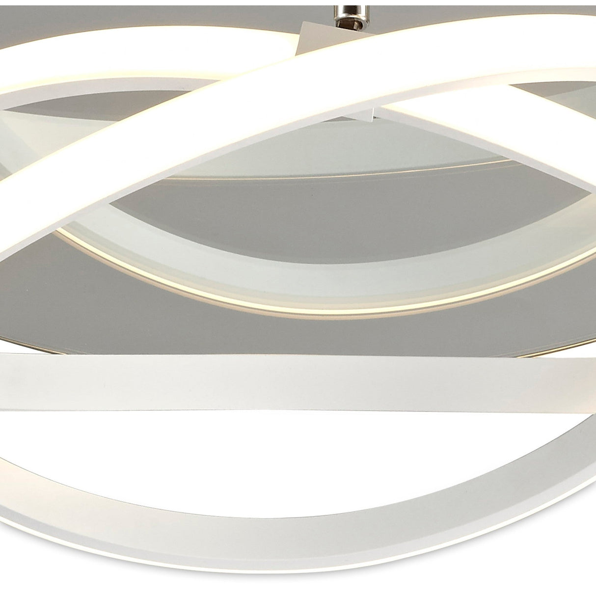 Infinity Blanco LED Mirror Semi-Flush Ceiling Light 2800K 30W - White