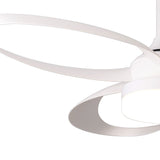 Infinity CCT Dimmable LED Ceiling Retractable Fan Light With Remote Control - White