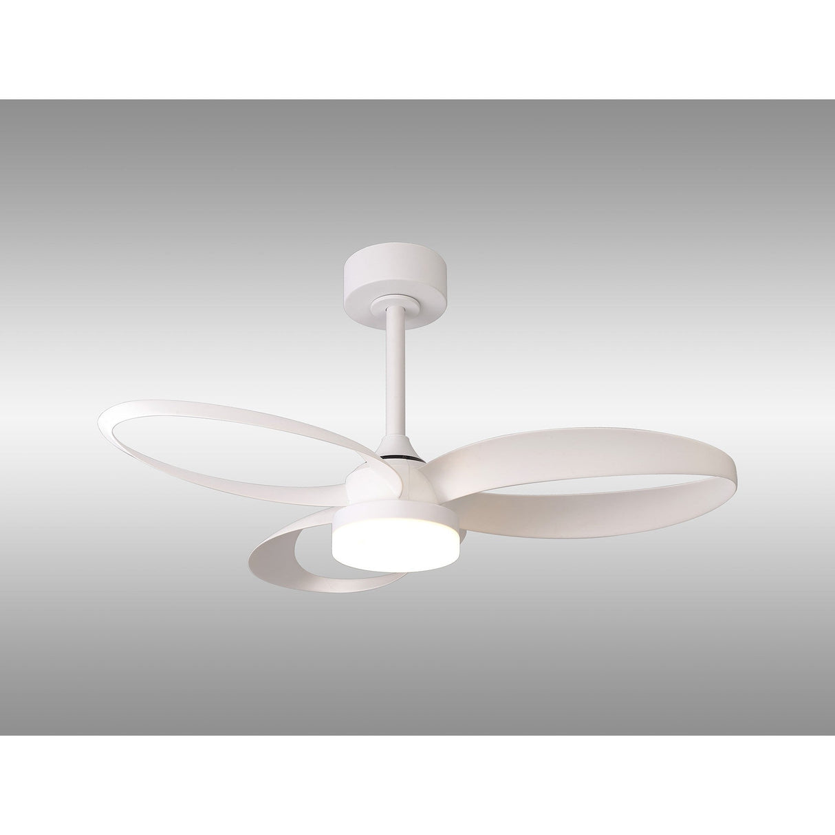 Infinity CCT Dimmable LED Ceiling Retractable Fan Light With Remote Control - White