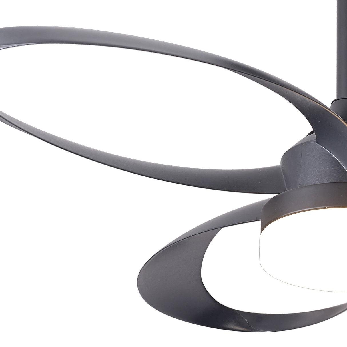 Infinity CCT Dimmable LED Ceiling Retractable Fan Light With Remote Control - Black