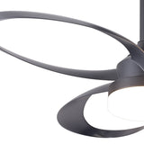 Infinity CCT Dimmable LED Ceiling Retractable Fan Light With Remote Control - Black