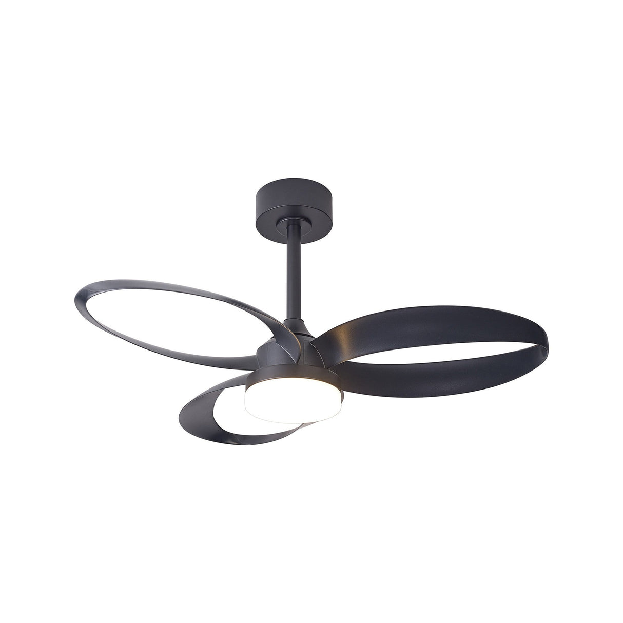 Infinity CCT Dimmable LED Ceiling Retractable Fan Light With Remote Control - Black