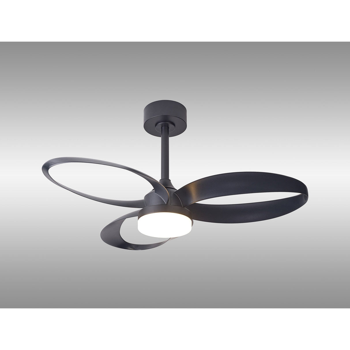 Infinity CCT Dimmable LED Ceiling Retractable Fan Light With Remote Control - Black