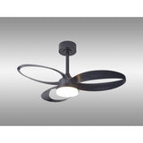 Infinity CCT Dimmable LED Ceiling Retractable Fan Light With Remote Control - Black