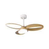 Infinity CCT Dimmable LED Ceiling Retractable Fan Light With Remote Control - White/Brown