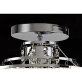 Inina 4 Light Crystal Semi-Flush Ceiling Light - Polished Chrome