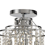 Inina 4 Light Crystal Semi-Flush Ceiling Light - Polished Chrome