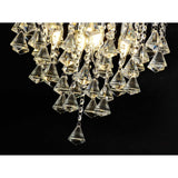 Inina 4 Light Crystal Semi-Flush Ceiling Light - Polished Chrome