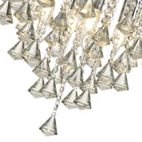 Inina 4 Light Crystal Semi-Flush Ceiling Light - Polished Chrome