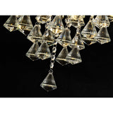 Inina 4 Light Crystal Semi-Flush Ceiling Light - Polished Chrome