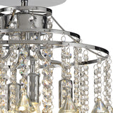 Inina 4 Light Crystal Semi-Flush Ceiling Light - Polished Chrome