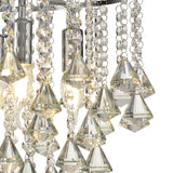 Inina 4 Light Crystal Semi-Flush Ceiling Light - Polished Chrome