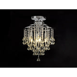 Inina 4 Light Crystal Semi-Flush Ceiling Light - Polished Chrome