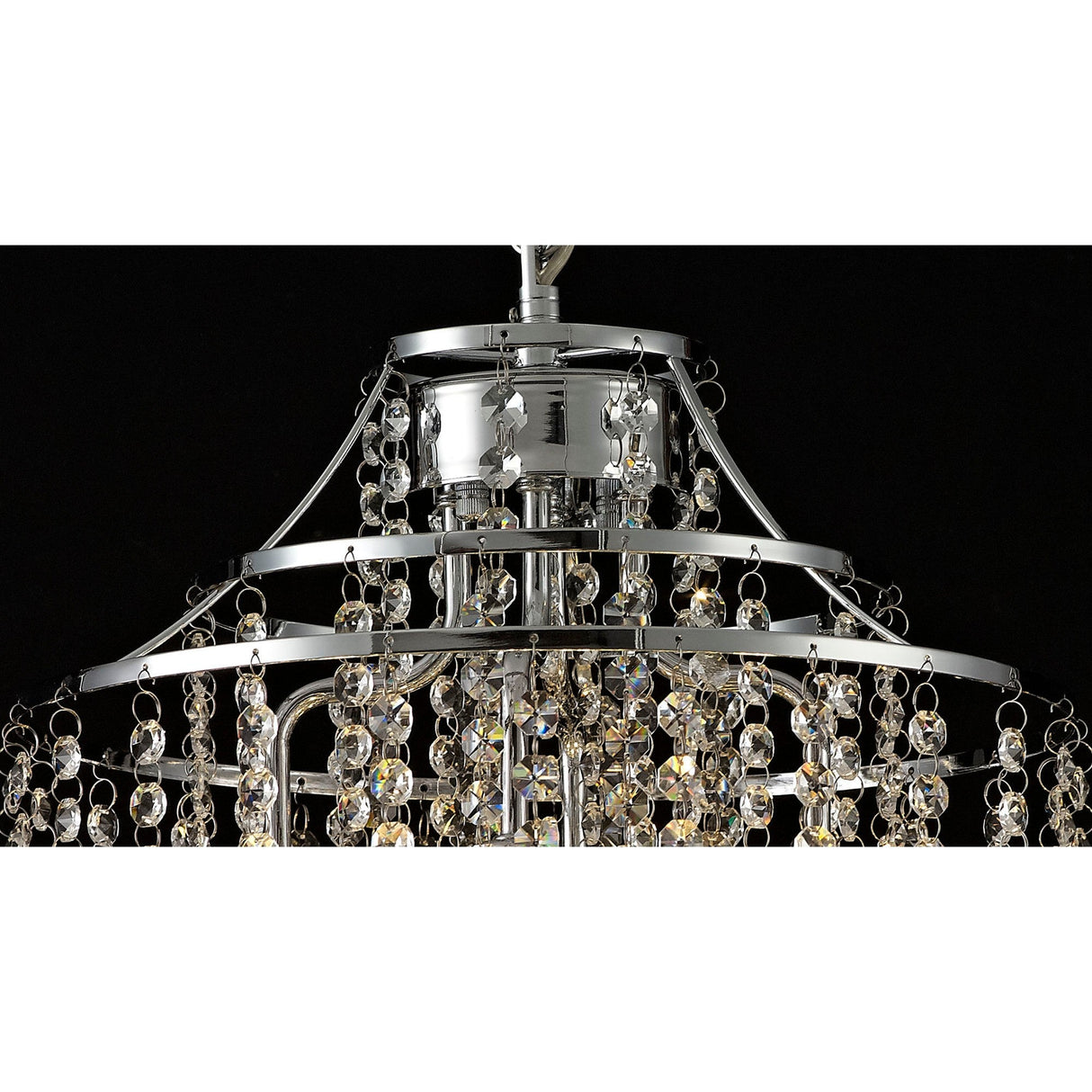 Inina 40cm 4 Light Crystal Chandelier - Polished Chrome