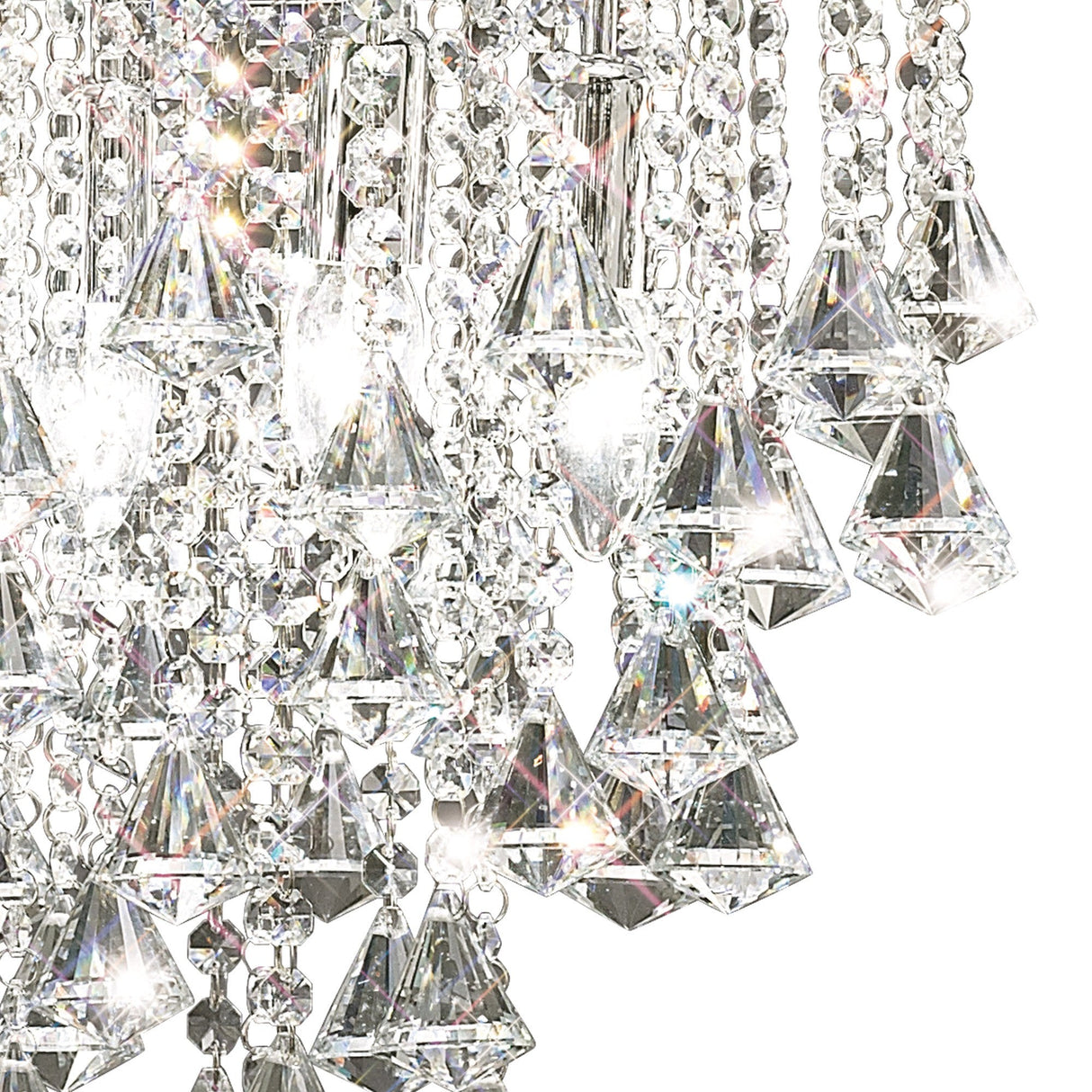 Inina 40cm 4 Light Crystal Chandelier - Polished Chrome