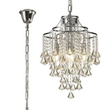 Inina 40cm 4 Light Crystal Chandelier - Polished Chrome