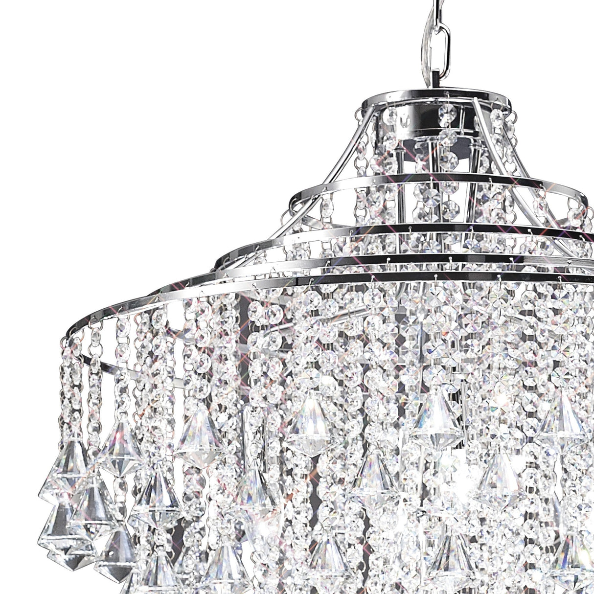 Inina 64cm 7 Light Crystal Chandelier - Polished Chrome