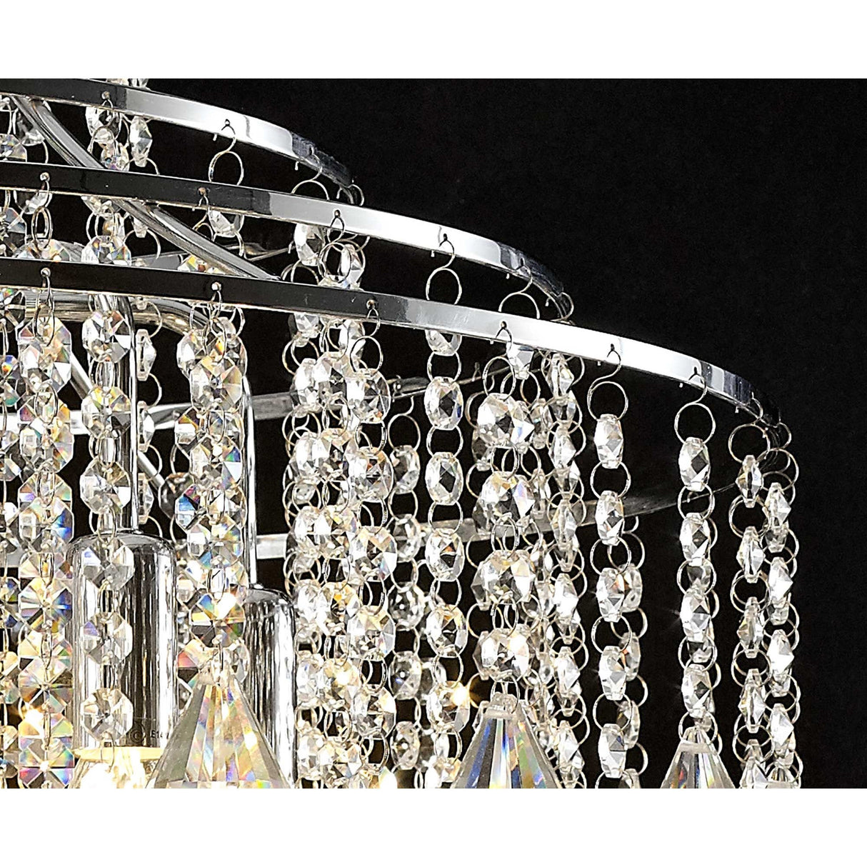 Inina 64cm 7 Light Crystal Chandelier - Polished Chrome