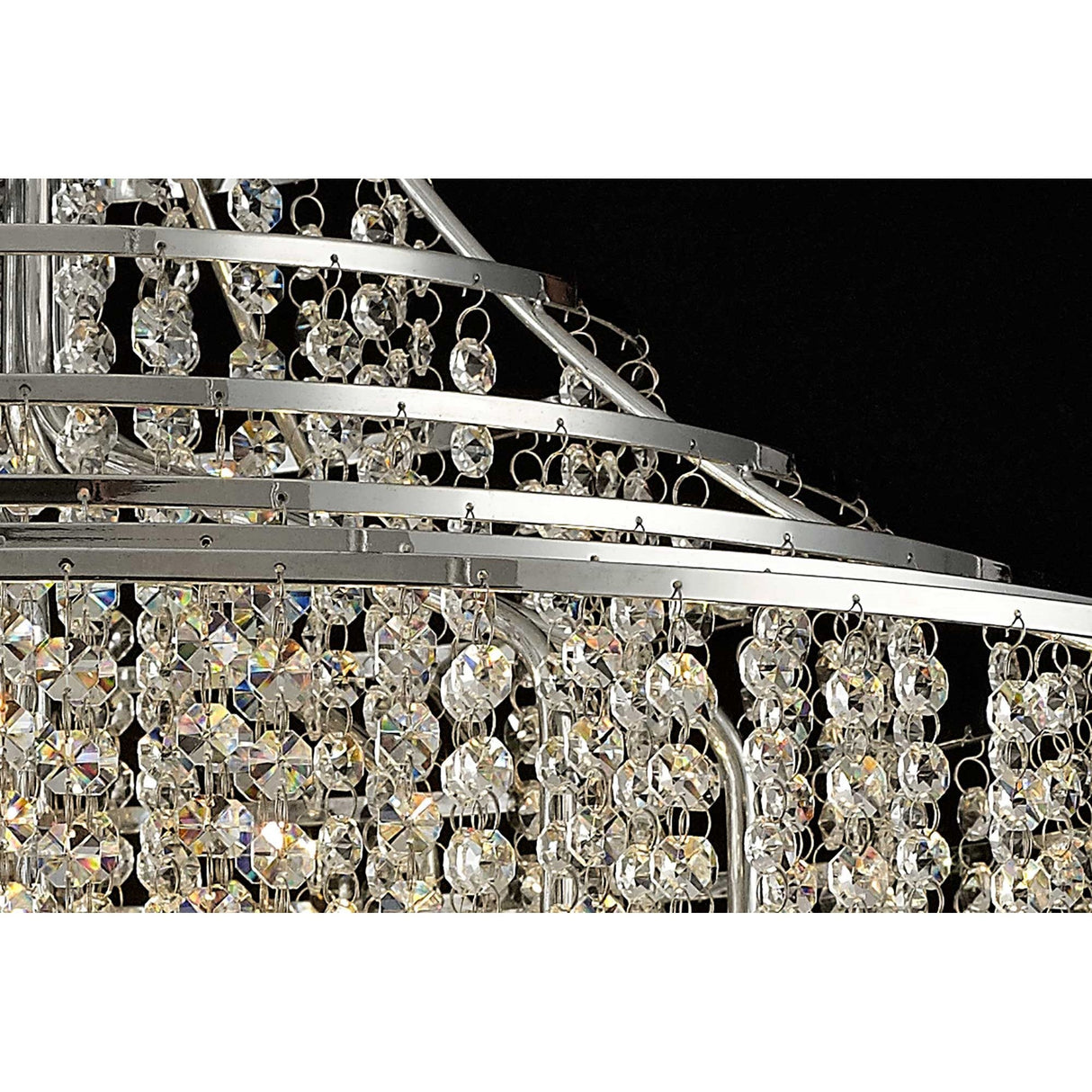 Inina 88cm 9 Light Crystal Chandelier - Polished Chrome