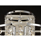 Inina 2 Light Crystal Wall Light With Switch - Chrome