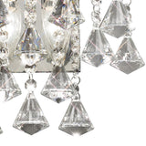 Inina 2 Light Crystal Wall Light With Switch - Chrome