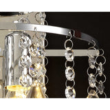 Inina 2 Light Crystal Wall Light With Switch - Chrome