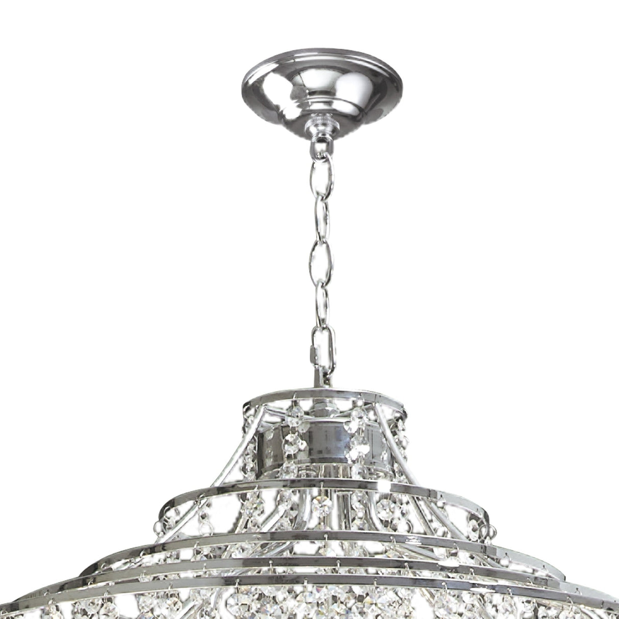 Inina 64cm 9 Light Crystal Chandelier - Polished Chrome