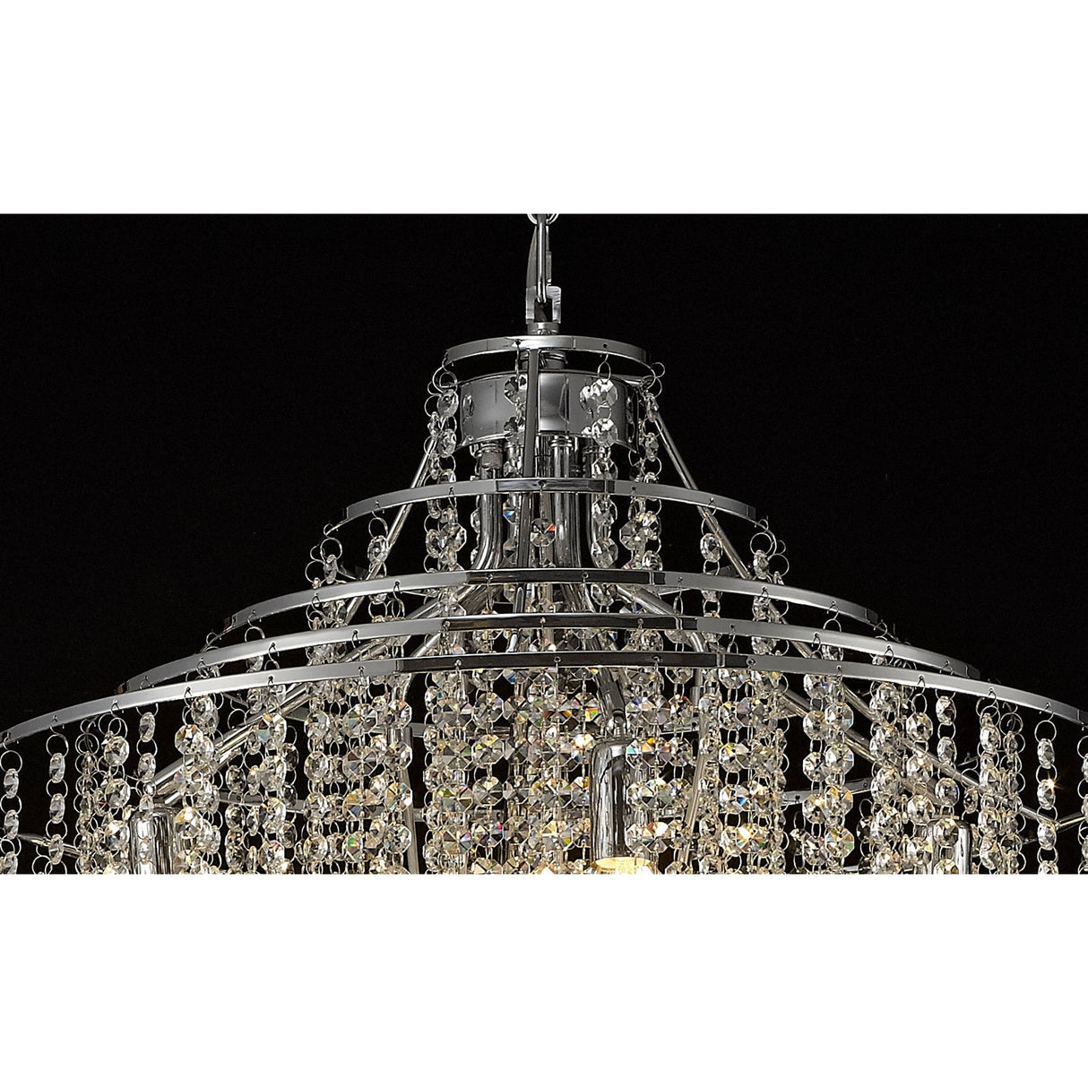 Inina 64cm 9 Light Crystal Chandelier - Polished Chrome