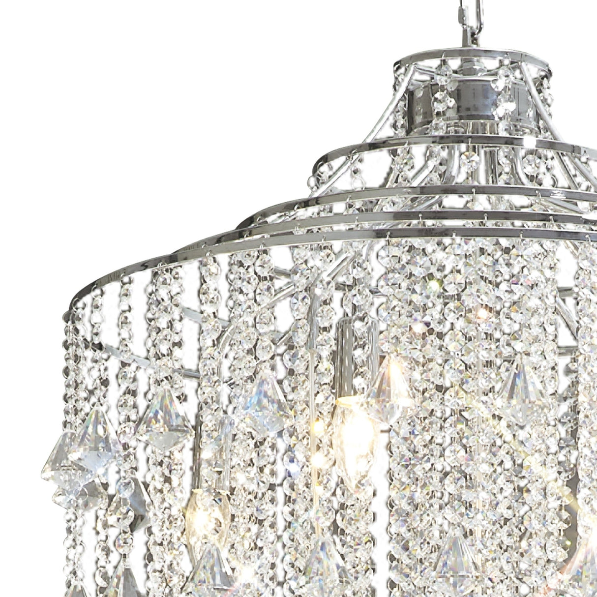 Inina 64cm 9 Light Crystal Chandelier - Polished Chrome