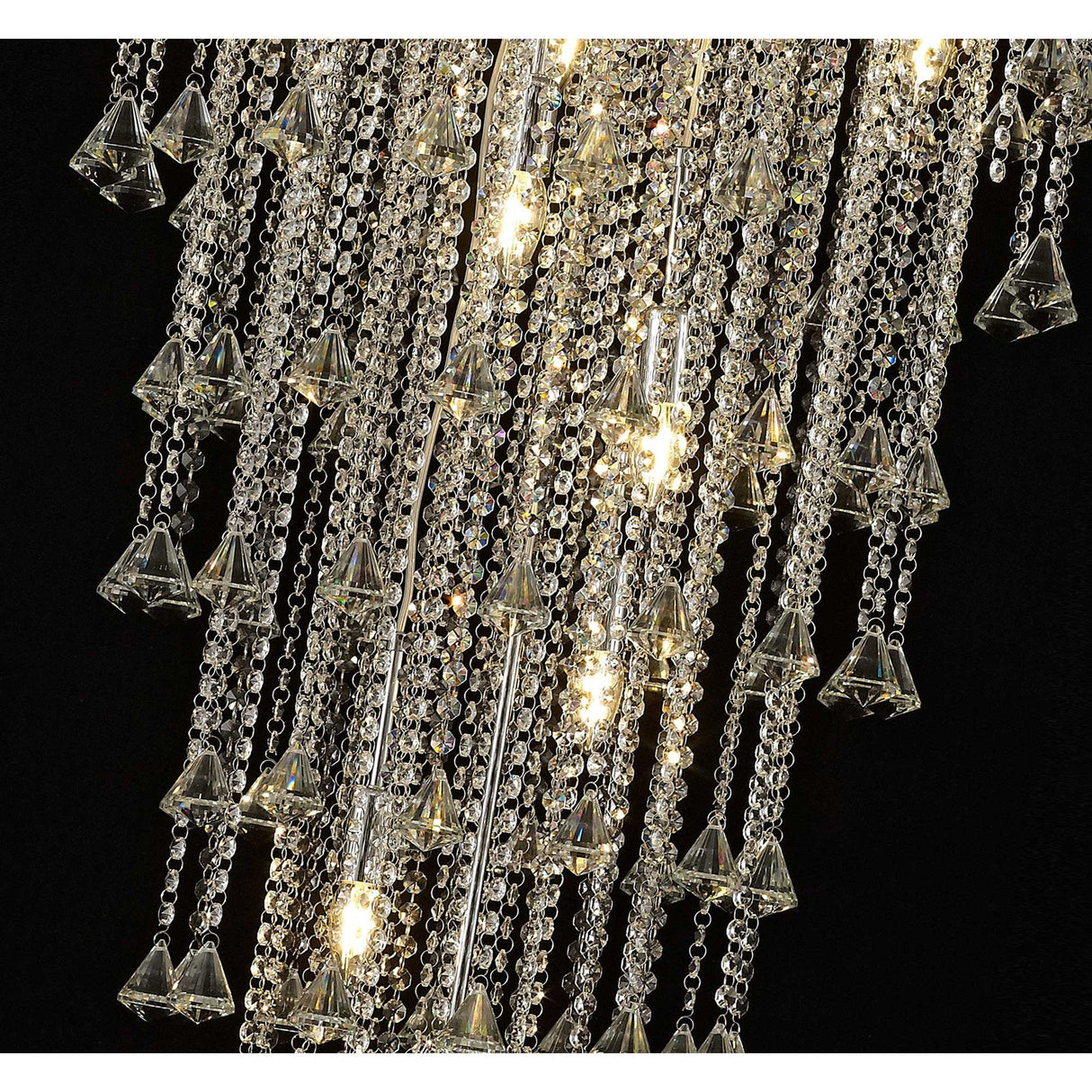 Inina 64cm 9 Light Crystal Chandelier - Polished Chrome