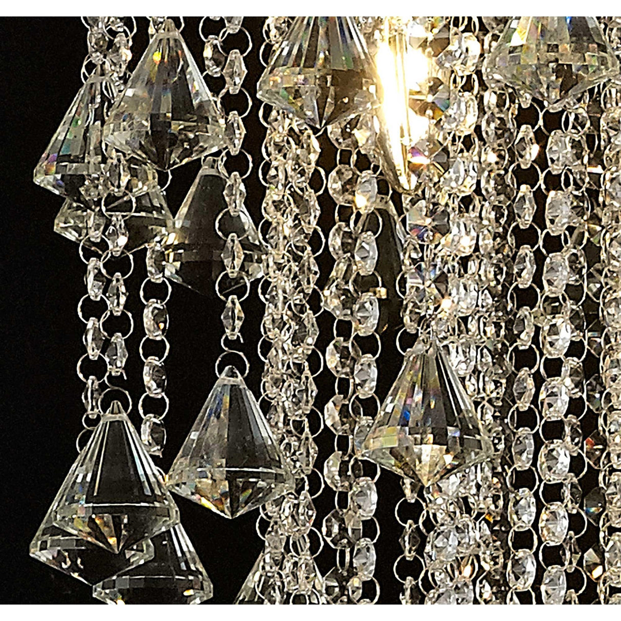 Inina 64cm 9 Light Crystal Chandelier - Polished Chrome